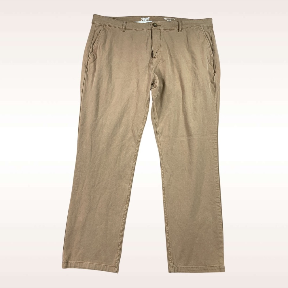 Mugsy Pants Mens 42x30 Camel Belmonts Classic Mugsy Fit Stretch‎ K6PNBG
